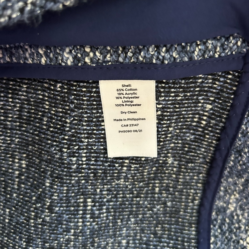 Talbots Double Breasted Blue Multi Tweed Jacket - Picture 13 of 14